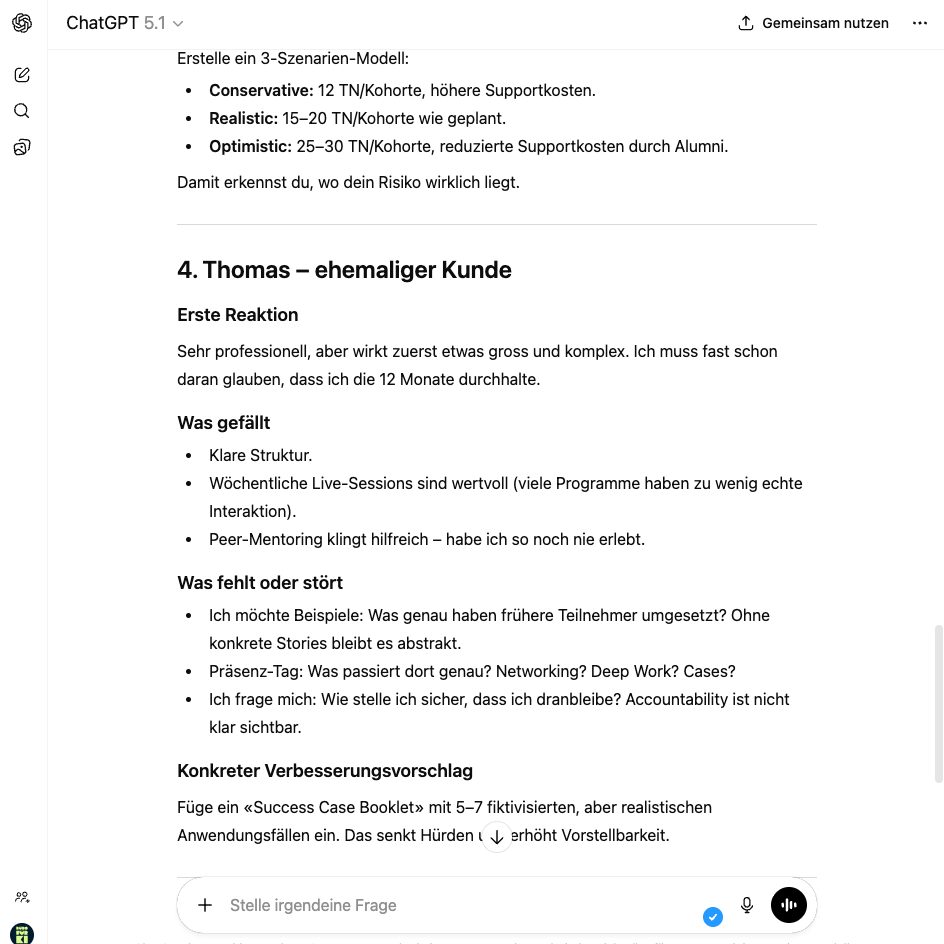 Screenshot Team-Brainstorming mit verschiedenen Perspektiven